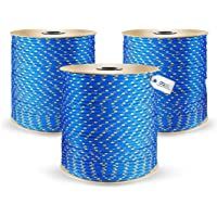 DQ-PP Cuerda de Polipropileno | Azul | Longitud 20 metros | Grosor 4 milímetros | Rollo de Soga | 100% natural…